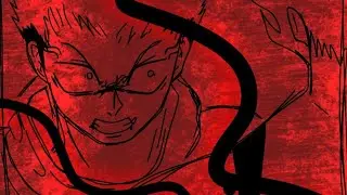 Itadori's consecutive black flashes against Sukuna (JJK animation)