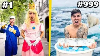 CUMPLIENDO 1000 RETOS EXTREMOS de SUSCRIPTORES en 1 HORA !!