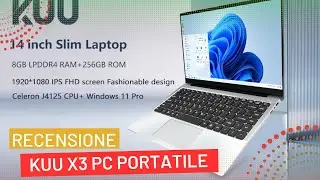 KUU X3 PC Portatile Recensione | 8GB LPDDR4 256GB SSD Windows 11 Pro
