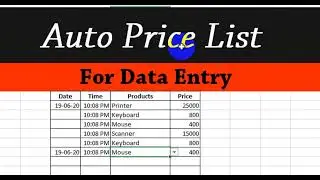How to Create an Auto Price List in Excel