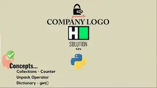 Company Logo | HackerRank | Python | Collections-Counter | Dictionary | Solution