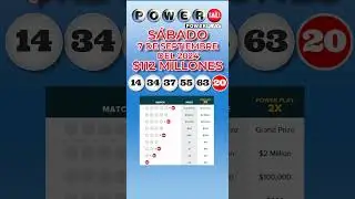 Resultados Powerball Sábado 7 de Septiembre 2024  Jackpot $112 Millones de dólares #powerball