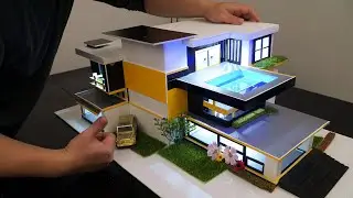 What a Miniature House Model Made Entirely of Fomex Would be Like - How He Made an art Model #diy
