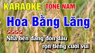 Karaoke Hoa Bằng Lăng Tone Nam Nhạc Sống Dễ Hát | Nguyễn Linh