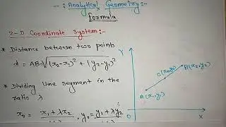 2-D coordinate geometry formula