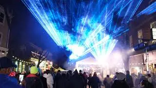 Outdoor Laser Show | Kennett Square Mushroom Drop | Midnight In The Square
