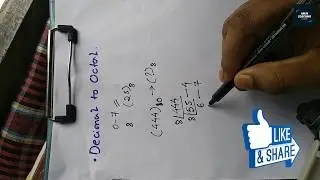 DECIMAL TO OCTAL | NUMBER SYSTEM | JELET | ARUN PAUL.