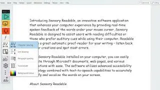 Sensory Readable and Microsoft Word document view options