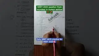 NEET 2024 question from microbes in human welfare 📌⁉️ || #shorts #neetmcq #class #neet #biomcqs
