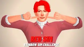 RED SIM ❤ Rainbow Sim Challenge Male Edition 🌈 | The Sims 4 
