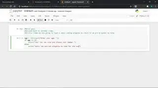 Question 6 :- Checking if you are eligible to vote in Python