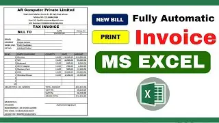 Fully Automatic Invoice Format in Microsoft Excel | Billing Work in Computer | AR Computer Guide