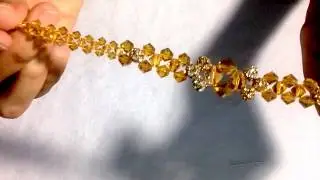 How to make a Bicone CRYSTAL BEAD BRACELET