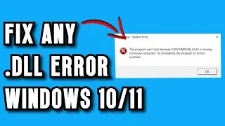 NEW! How to fix any .dll error in your computer | FULL GUIDE