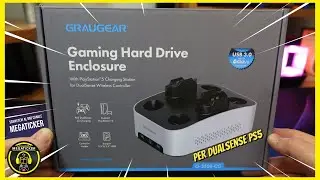 GRAUGEAR Stazione Ricarica 2 Controller PS5 e HDD fino a 8 Tera