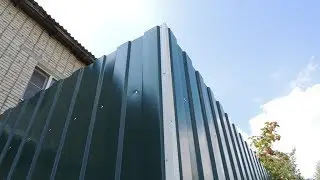 Угол 🏡 забора из профлиста (fence). Мой вариант.