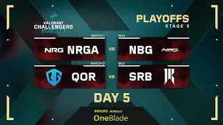 NRGA vs NBG | QOR vs SRB | VALORANT Challengers NA | W2 D1 | Playoffs | Stage 3