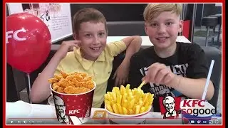 ВЛОГ: ОБЖИРАЕМСЯ С БРАТОМ В КФС ! Славный Обзор KFC CHALLENGE VLOG