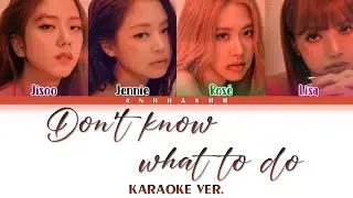 [KARAOKE VER.] BLACKPINK (블랙핑크) - 'Don’t Know What To Do' Color Coded Lyrics [Han/Rom/Eng]