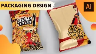 Mendesain Kemasan Snack KEREN Di Adobe Illustrator | #05