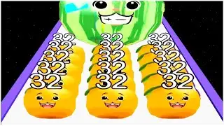 Watermelon Game Challenge Run Ball 2048 Run - Gameplay Walkthrough - Levels 28-60