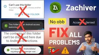 Zarchiver Can't Use This Folder | Zarchiver Obb File Problem | Zarchiver Android Access Restriction