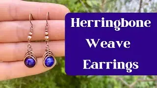 Herringbone Wire Weave Earrings - Wire Wrap Tutorial