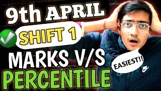 JEE 2024 9th April Shift 1 || Review + Safe Score || 99 Percentile Marks || Marks vs Percentile