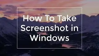 How to take Screenshot in windows 2020 #Easy_way