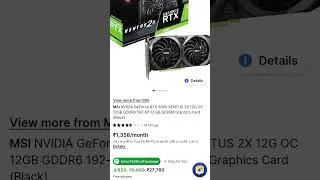 MSI GEFORCE RTX 3060 graphics card ......... #gaming #msi #msigaming