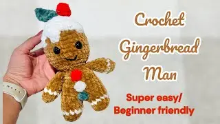 Crochet GingerbreadMan/ Christmas crochet makes/ gingerbread man Amigurumi