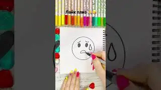 Синий смайлик рисуем быстро и красиво!