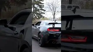 white to gloss black camaro! turned into a Batmobile 🦇  #carwrap #Camaro