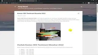 Kontes SEO Testimoni Mosehat 2022