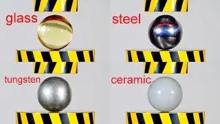 HYDRAULIC PRESS VS BALLS FROM DIFFERENT MATERIALS