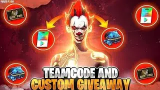 FIREFREE FIRE LIVE CUSTOM+TEAMCODE GIVEAWAY 