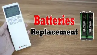 How to Change Battery on Mitsubishi AC Remote Control | Batteries Replacement