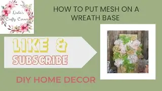 How to put mesh on a wreath base | diy mesh base | how to prepare a mesh wreath base | #shorts