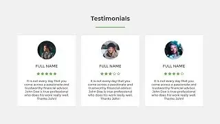 Responsive testimonials section using only HTML & CSS