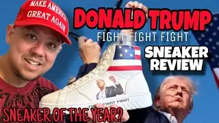 Donald Trump Fight Fight Fight Sneaker Unboxing Review #donaldtrump