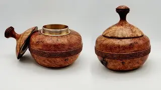 Woodturning | Maple Burl Box Niles Bronze Threaded Inserts