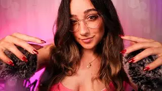 ASMR | Unintelligible Whispers & Fluffy Mic Brushing from Ear-to-Ear 💕 (w/ black screen at the end)