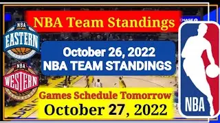 NBA STANDINGS NBA SCHEDULE Today Oct 26 2022/23 #NBA #STADINGS
