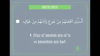 Kureyş Suresi  | Arapça Okunuşu ve Türkçe Anlamı ( Dinlendiren Defter )