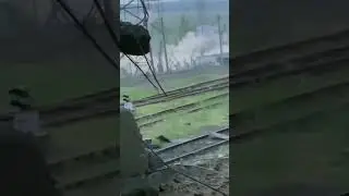 Ukrainian Soldier Films Artillery Attack Very Close To His Hiding Place.