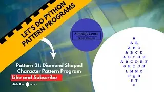 How To Create Diamond Shaped Character Pattern Program (Python Program)
