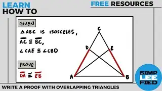 Geometry Proof: Overlapping Triangles, Isosceles, ASA, CPCTC, & More!