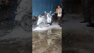 foam wash bike #electric scooter