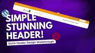 Simple WordPress Header Build Using Elementor | Quick Timelapse