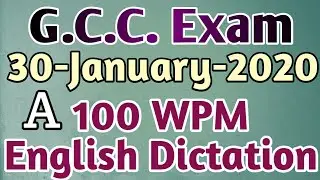 100 WPM English Dictation | 100 Speed English Dictation | GCC examination | 